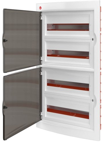 Бокс пластиковый DKC RAM base ЩРВ-П-72 (850х425х98мм) без клемм IP41 белый прозрачная дверца картинка 